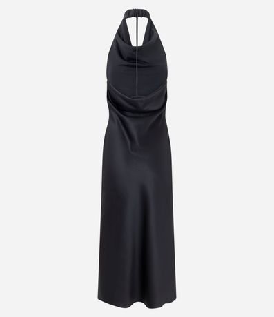 Vestido New Midi en Satén con Escote Degagê 6