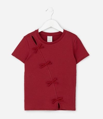 Baby Look Infantil en Rib con Aplicación de Moñitas – Talle 5 a 14 años 2