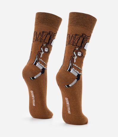 Media Caña Larga con Estampa de Matte 3