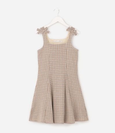 Vestido Infantil Tweed Texturizado con Moñitas - 5 a 14 años 3