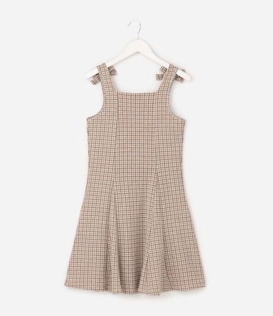 Vestido Infantil Tweed Texturizado con Moñitas - 5 a 14 años 4