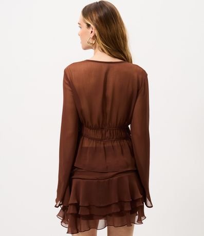 Blusa Manga larga en Chiffon con Escote V 4