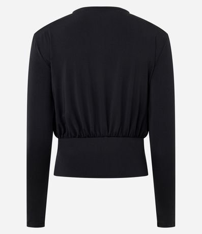 Blusa Manga Larga Traspasada en Microfibra 6
