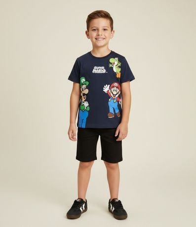 Remera Infantil Manga Corta Estampa de Super Mario – Talle 4 a 10 años