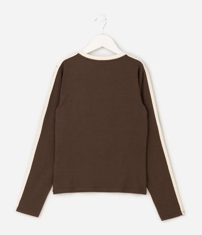 Remera Infantil con Lettering y Friso Lateral – Talle 5 a 14 años 3