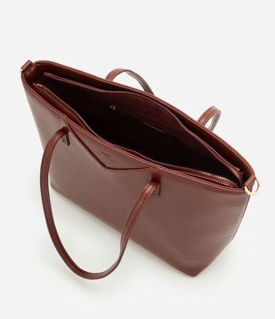Cartera Shopper Grande con Asa Larga y Textura Crocco 5