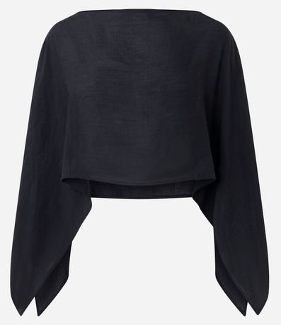 Blusa Capa Over con Textura Slub 5