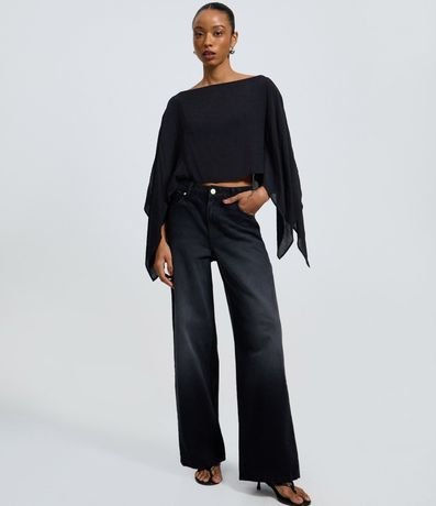 Blusa Capa Over con Textura Slub 2