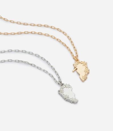 Collar Doble de Metal con Colgante de Corazón 5