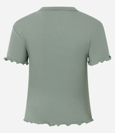 Blusa Manga Corta con Cuello Redondo 4
