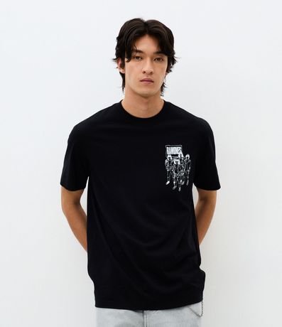 Remera Manga corta Ramones Rockaway Beach 4