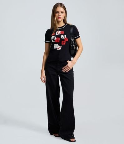 Remera en Algodón con Estampa del Diablo Viste  a la Moda 2