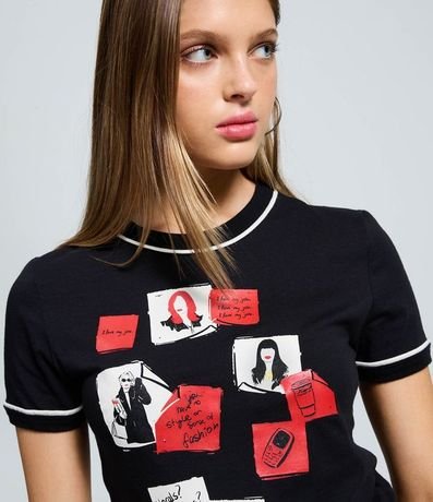 Remera en Algodón con Estampa del Diablo Viste  a la Moda 3