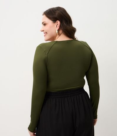 Blusa Manga Larga con Escote Traspasado Curve & Plus Size 4