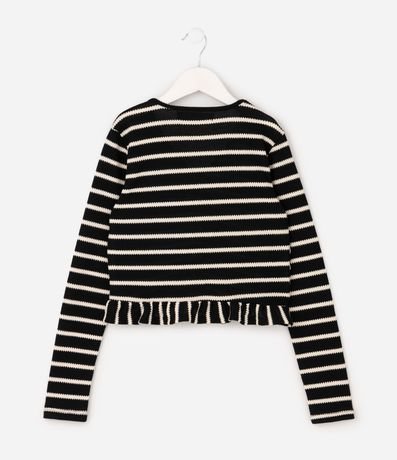 Blusa Infantil Manga Larga Rayada con Moñitas - Talle 7 a 16 años 4