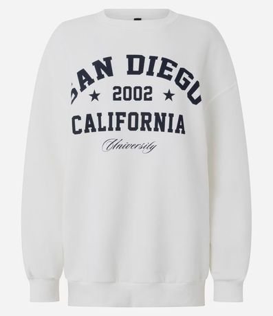 Suéter Cerrado College en Algodón con Lettering San Diego