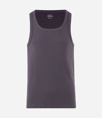 Musculosa Regular Básica en Rib de Algodón 5