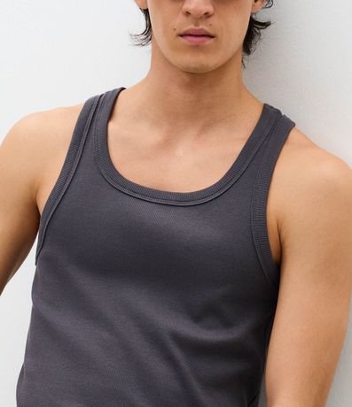 Musculosa Regular Básica en Rib de Algodón 4