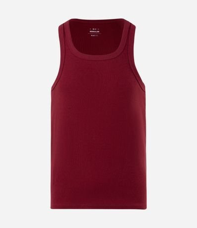 Musculosa Regular Básica en Rib de Algodón 3
