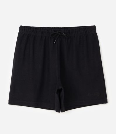 Bermuda en Moletón Sin Felpa de Algodón con Bordado