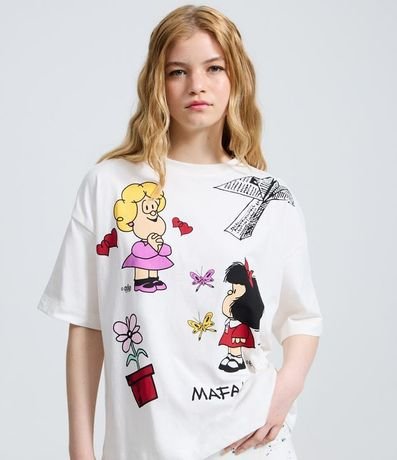 Remera Boxy en Algodón con Estampa de Mafalda 3