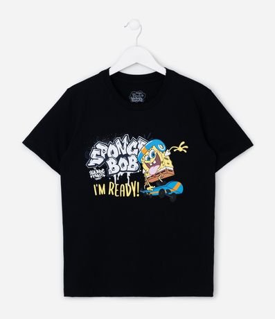 Remera Infantil con Estampado Bob Esponja Skate – Talle 5 a 14 años
