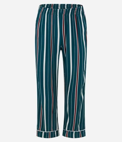 Pijama Largo Americano en Viscosa con Estampa de Rayas 6