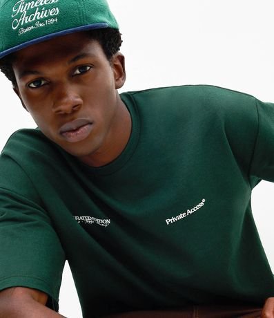 Remera Oversized en Algodón con Lettering Paris Tokyo New York 4