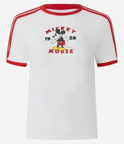 Remera New T-shirt con Estampa de Mickey y Detalles Contrastantes 5