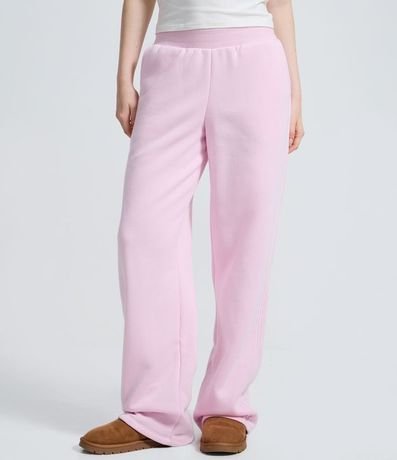 Pantalón Wide Leg en Algodón con Detalle Contrastante Lateral 2