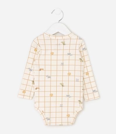 Body Infantil de Cuadros con Estampa Fullprint – Talle 0 a 18 Meses 3
