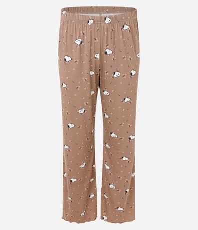 Pijama Larga con Estampa Floral de Snoopy 3