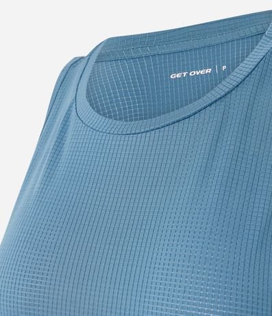 Musculosa Deportiva en Microfibra Texturizada y Bajo Redondeado 2