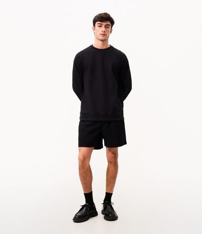 Buzo Masculino Waffle en Algodón con Cuello Redondo