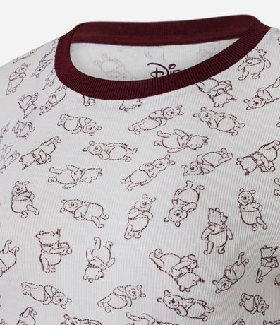 Pijama Largo en Rib Acanalada con Estampa de Winnie The Pooh 2