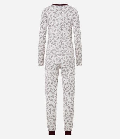 Pijama Largo en Rib Acanalada con Estampa de Winnie The Pooh 3