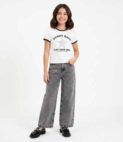 Blusa Infantil Baby Look con Estampa Estrella – Talle 5 a 14 años 1