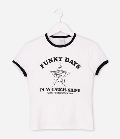 Blusa Infantil Baby Look con Estampa Estrella – Talle 5 a 14 años 2
