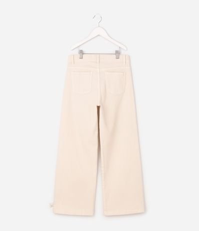 Pantalón Wide Infantil en Sarga Cotelê con Ruedo Ajustable – Talle 5 a 16 años 3