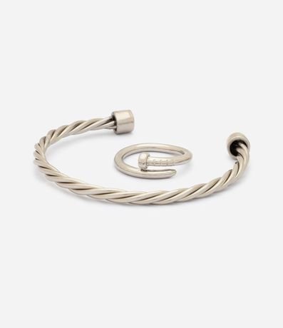Kit Anillo y Pulsera Metal 2
