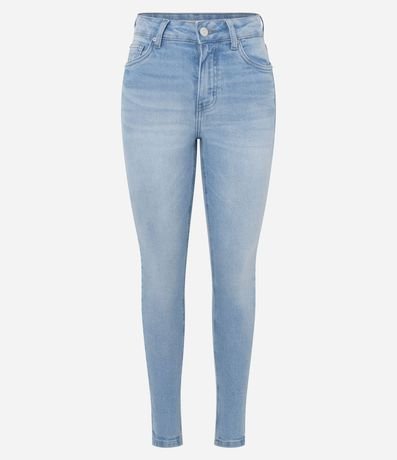 Pantalón Skinny en Jeans con Cintura Alta