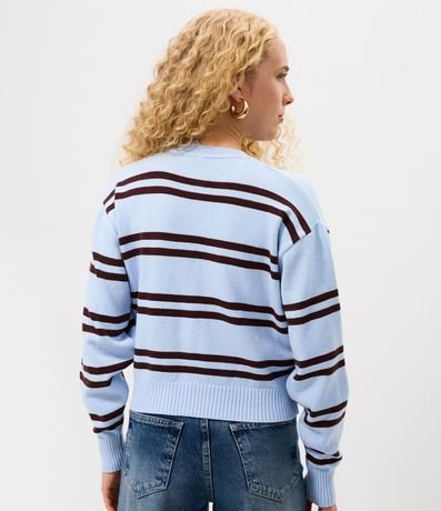 Cardigan corto en Punto Listrado con Abotonado 4