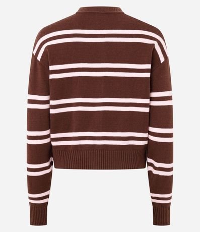 Cardigan corto en Punto Listrado con Abotonado 8