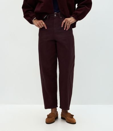 Pantalón Carrot en Sarga con Cintura Alta 3