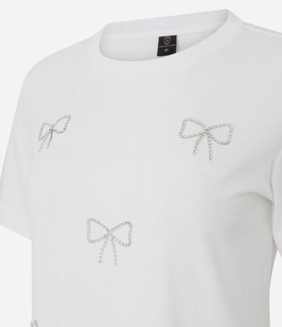 Remera Femenina de Algodón con Lazos Brillantes 6