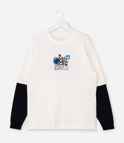Remera Infantil Sobrepuesta Baloncesto - Talle 5 a 14 años 2