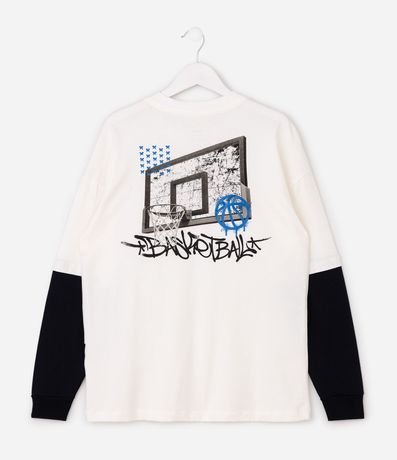 Remera Infantil Sobrepuesta Baloncesto - Talle 5 a 14 años 3