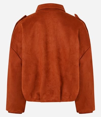 Campera Bomber Gamuza con Cuello Clásica 7