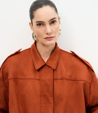 Campera Bomber Gamuza con Cuello Clásica 3