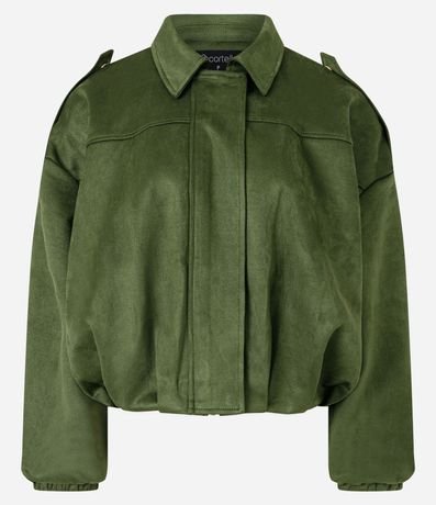 Campera Bomber Gamuza con Cuello Clásica 5